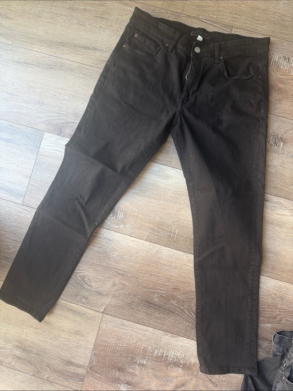 Warp + Weft Slim Black Jeans